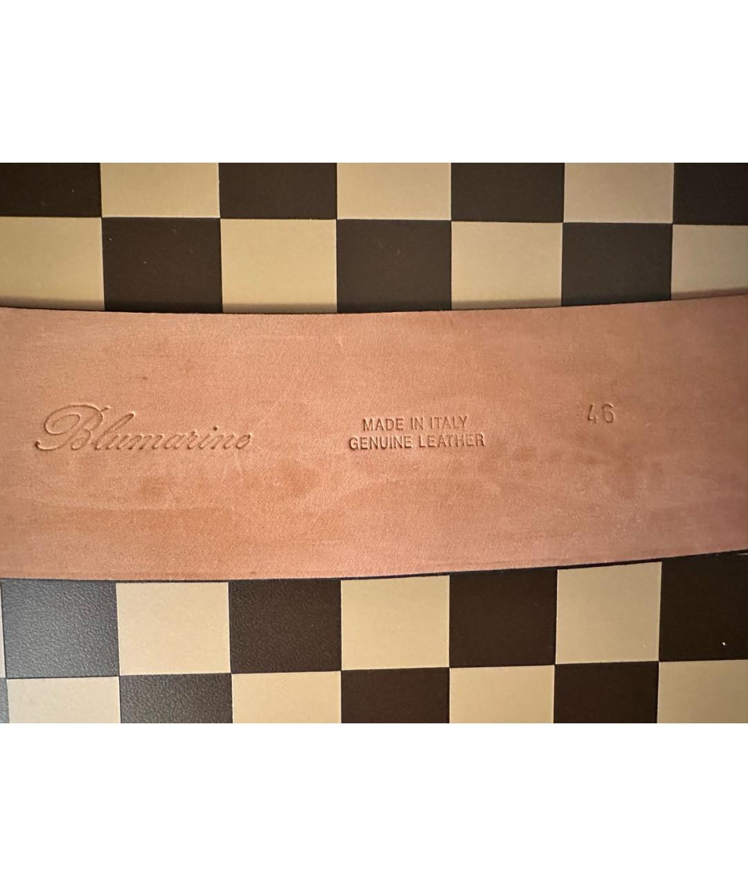 BLUMARINE Черный кожаный ремень, фото 3