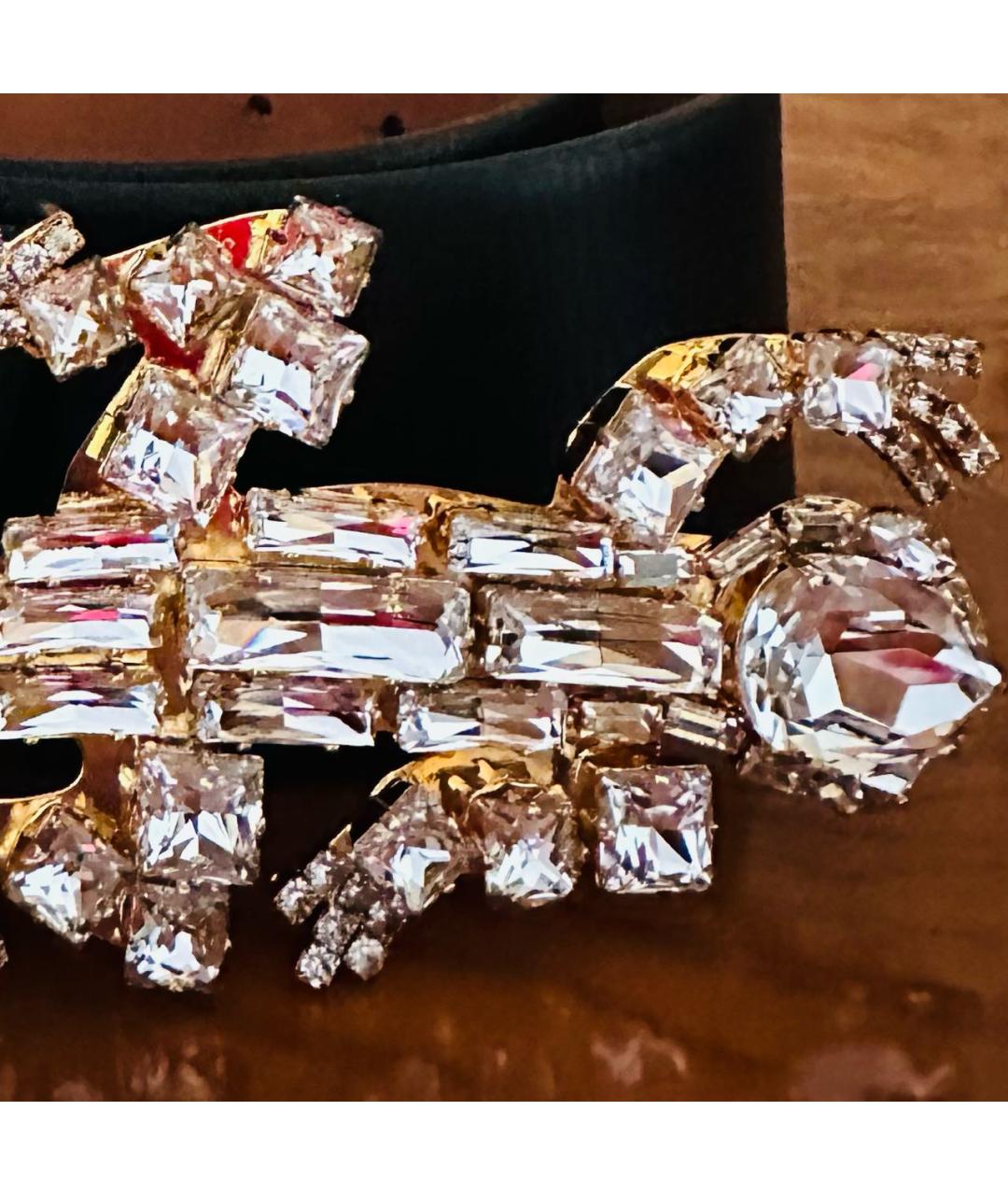 BLUMARINE Черный кожаный ремень, фото 6