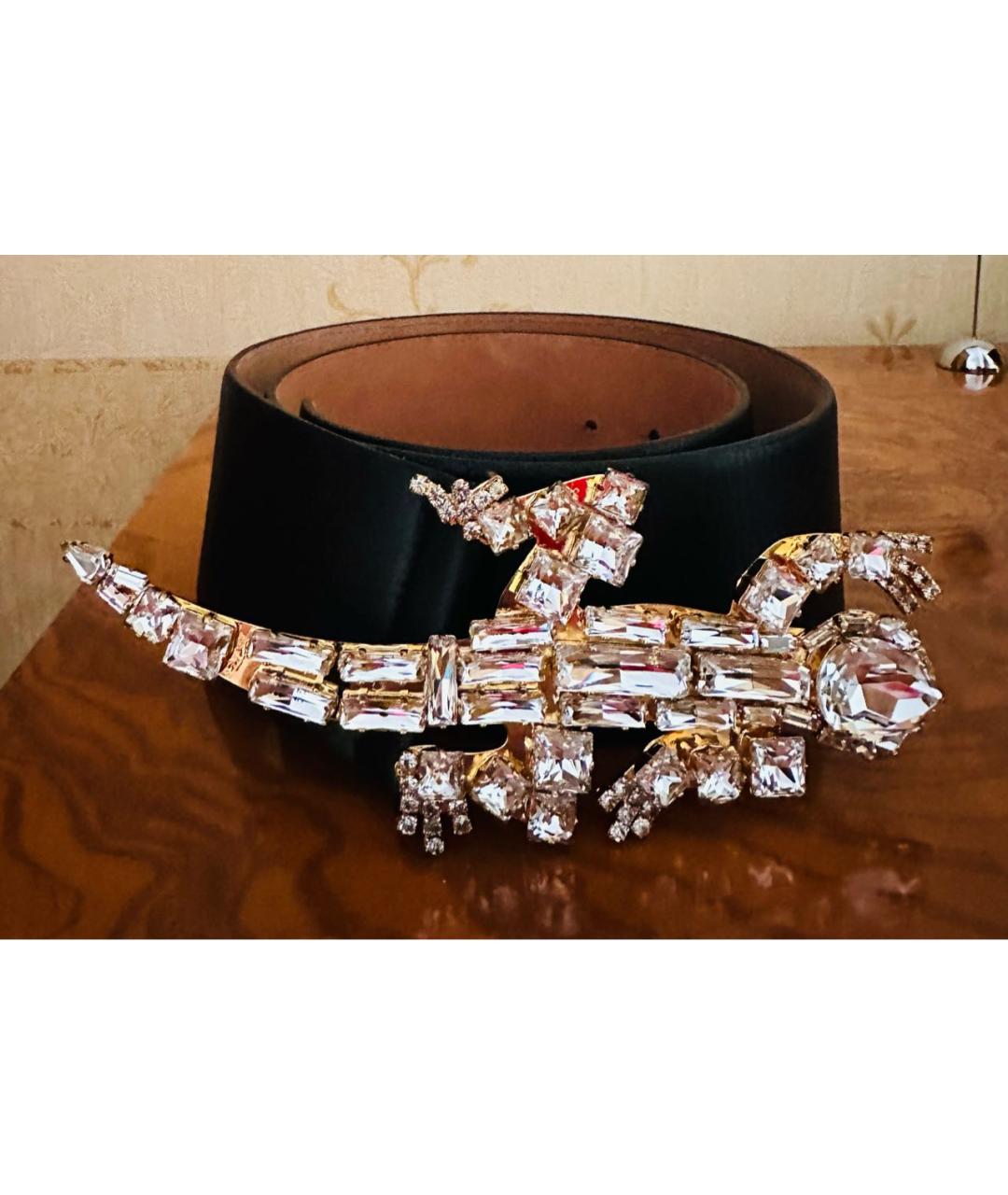 BLUMARINE Черный кожаный ремень, фото 8