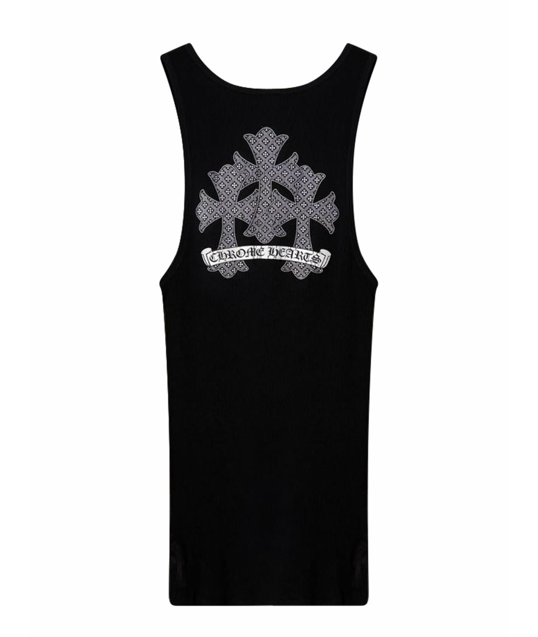 CHROME HEARTS Черная хлопковая майка, фото 1