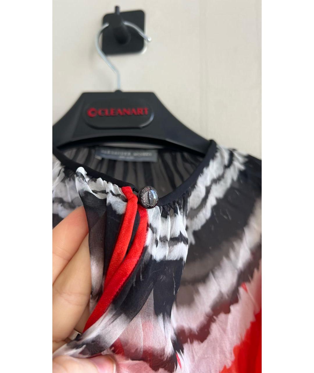 ALEXANDER MCQUEEN Черная шелковая блузы, фото 3