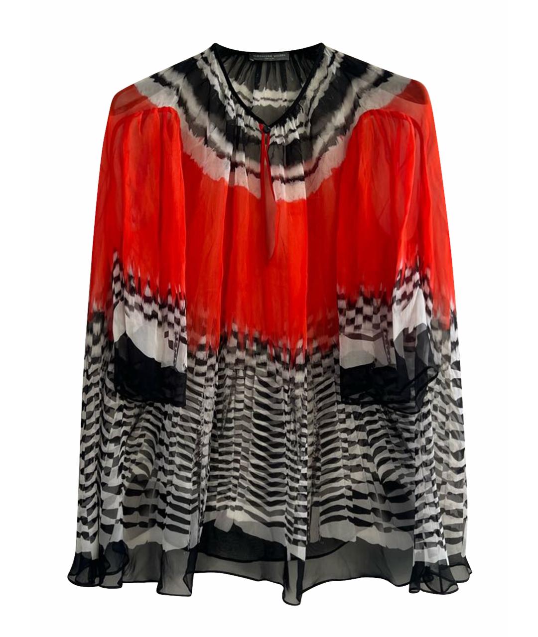 ALEXANDER MCQUEEN Черная шелковая блузы, фото 1