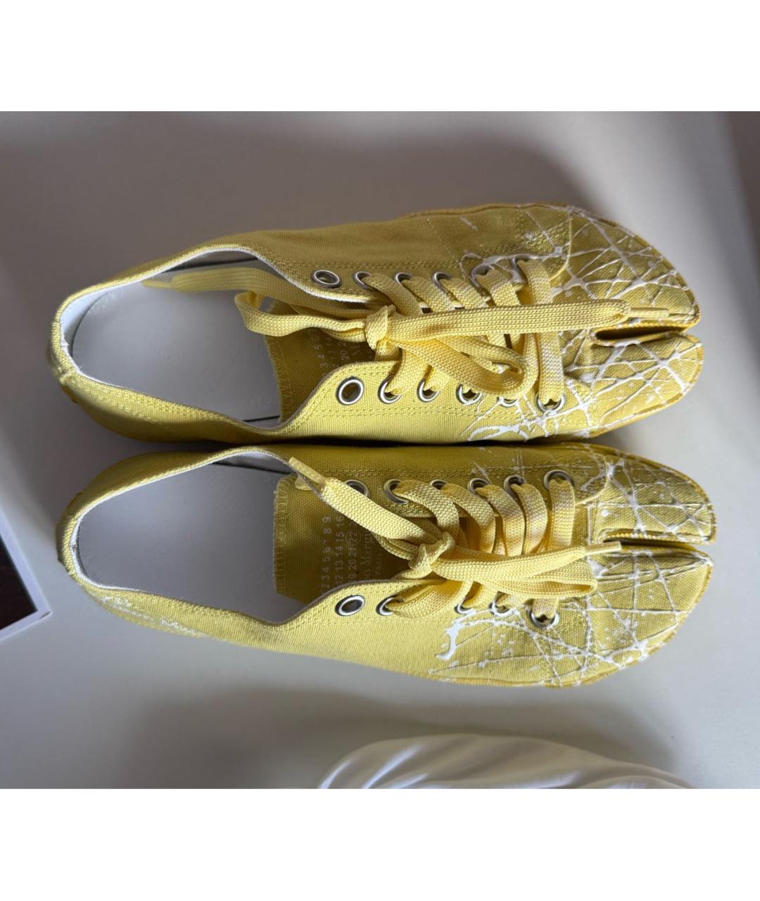 MAISON MARGIELA Желтые текстильные кеды, фото 2