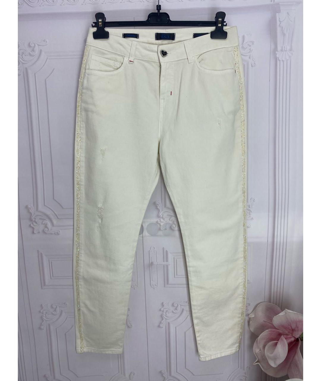 TWIN-SET Хлопко-эластановые прямые джинсы, фото 7