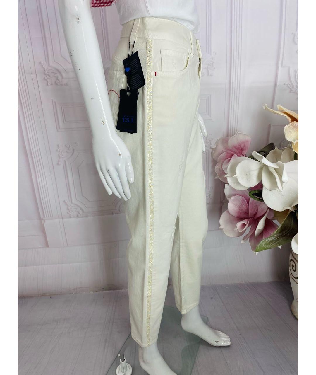 TWIN-SET Хлопко-эластановые прямые джинсы, фото 5