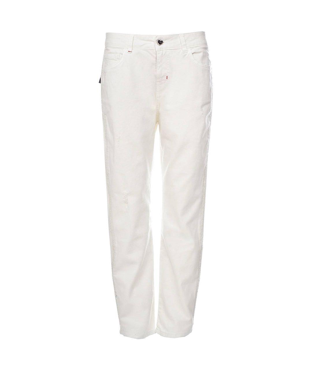 TWIN-SET Хлопко-эластановые прямые джинсы, фото 9