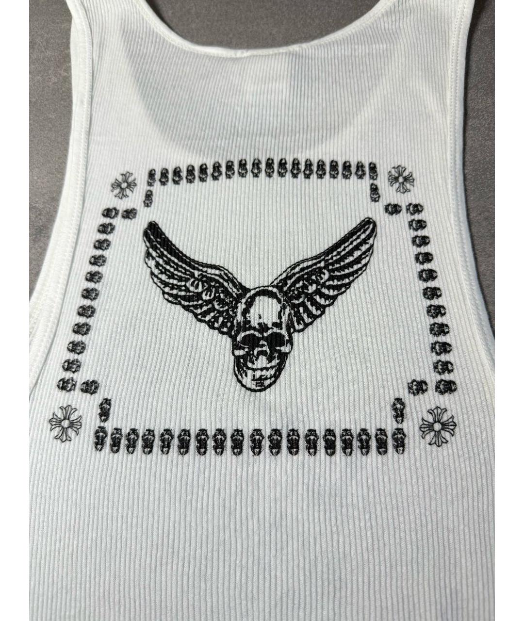 CHROME HEARTS Белая хлопковая майка, фото 3
