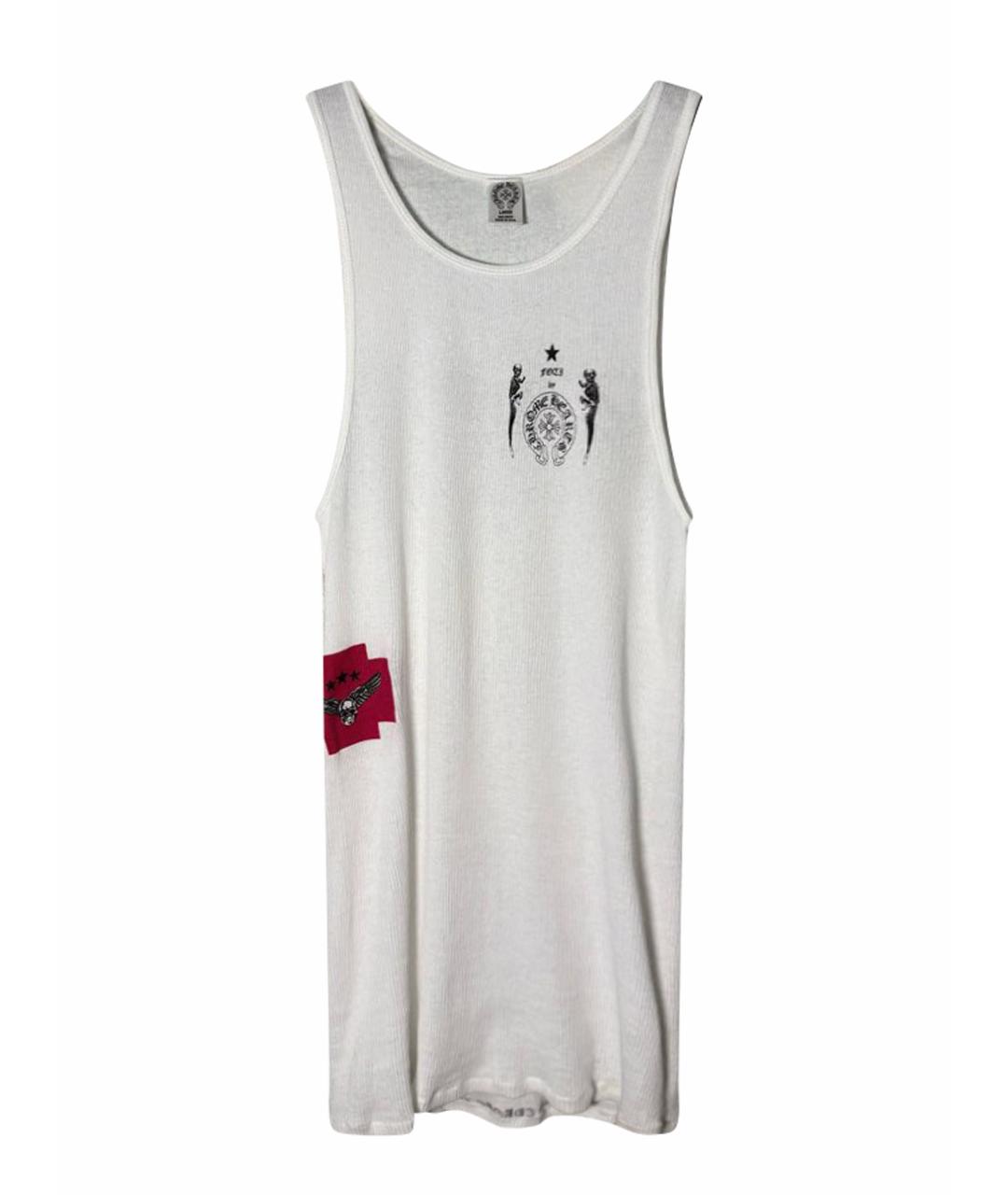 CHROME HEARTS Белая хлопковая майка, фото 1