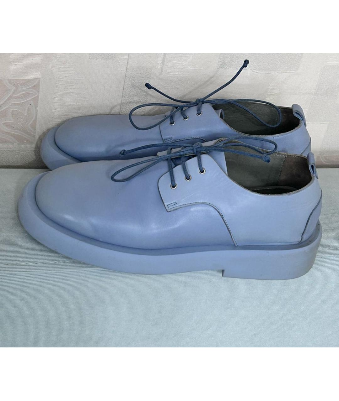 MARSELL Голубые кожаные туфли, фото 6