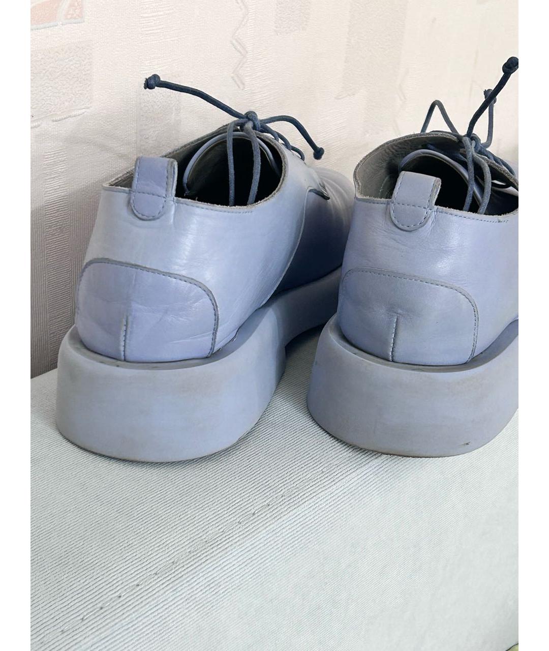 MARSELL Голубые кожаные туфли, фото 3