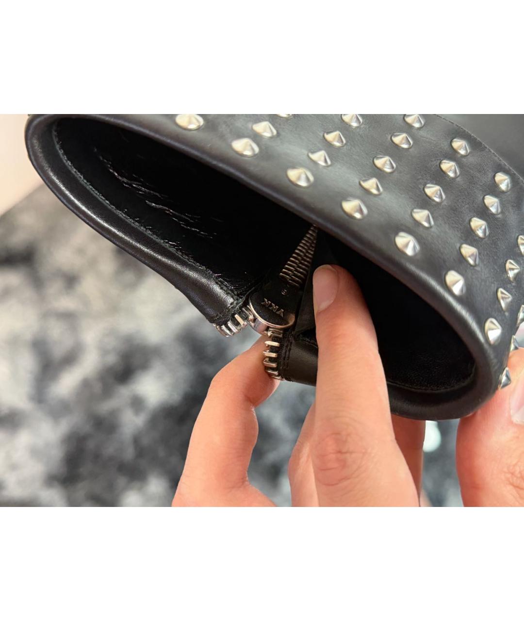 SAINT LAURENT Черные кожаные ботильоны, фото 6