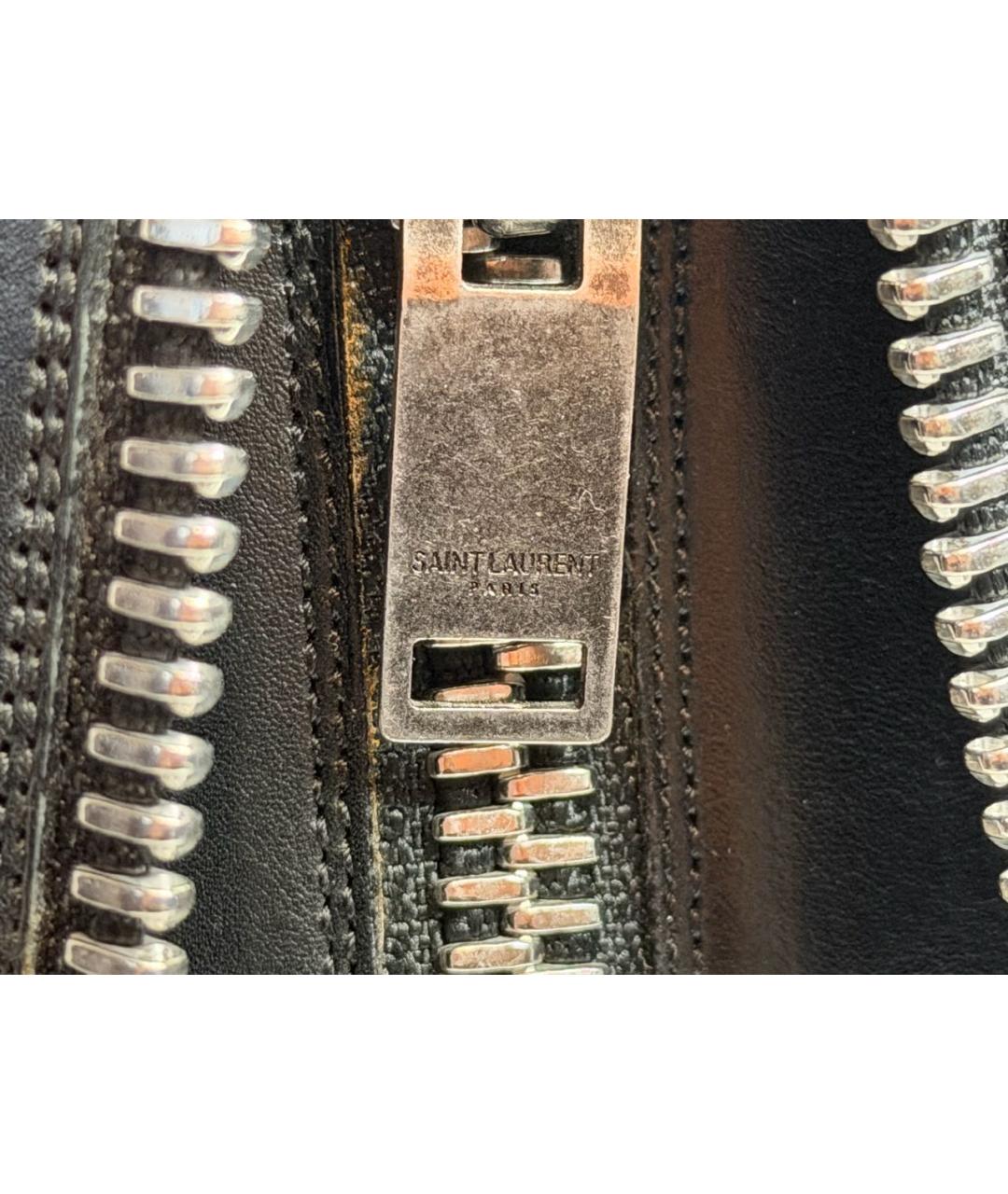 SAINT LAURENT Черные кожаные ботильоны, фото 5