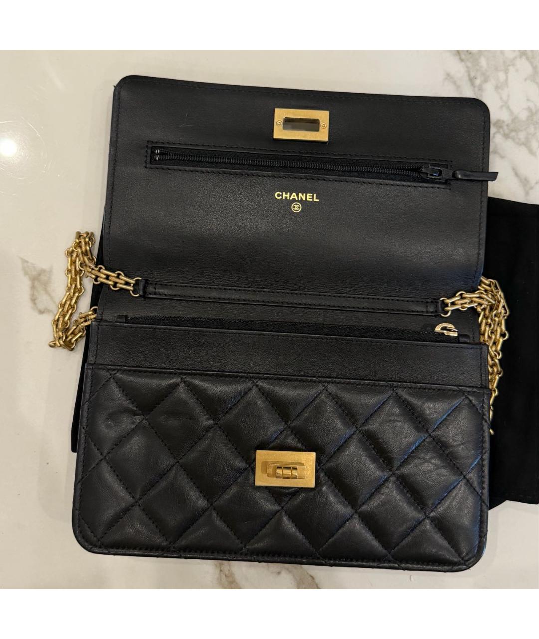 CHANEL Черная кожаная сумка через плечо, фото 8