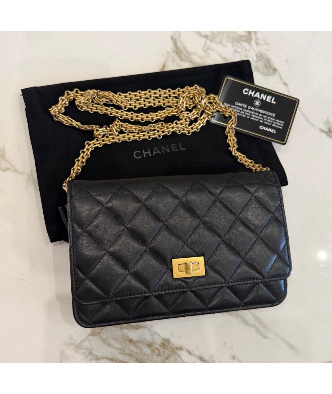 CHANEL Черная кожаная сумка через плечо, фото 4