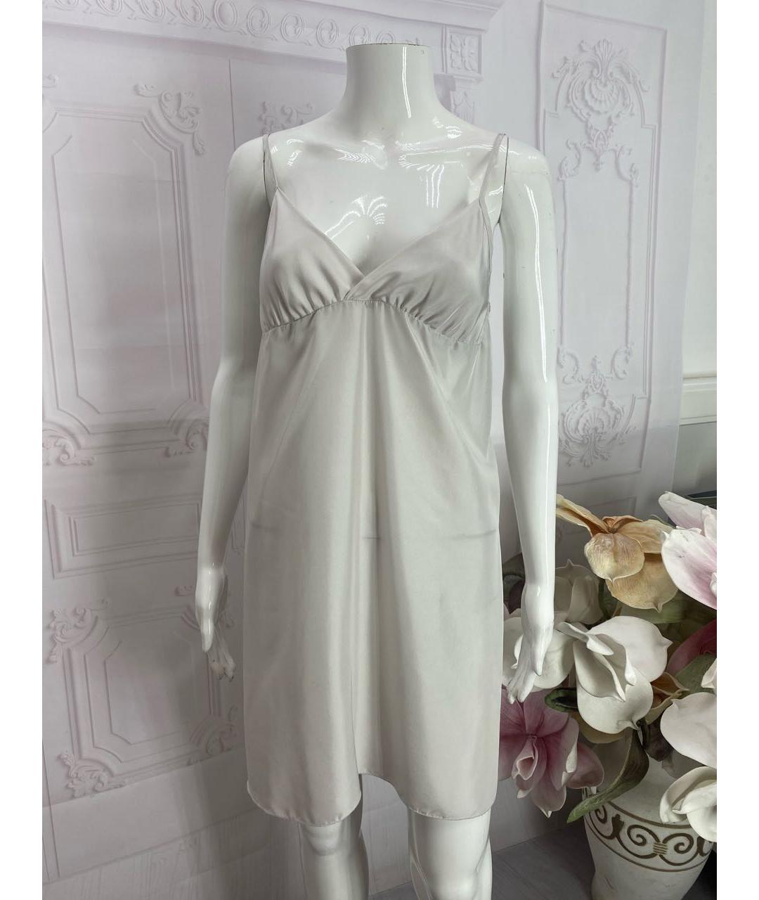 LIVIANA CONTI Серое шелковое платье, фото 5