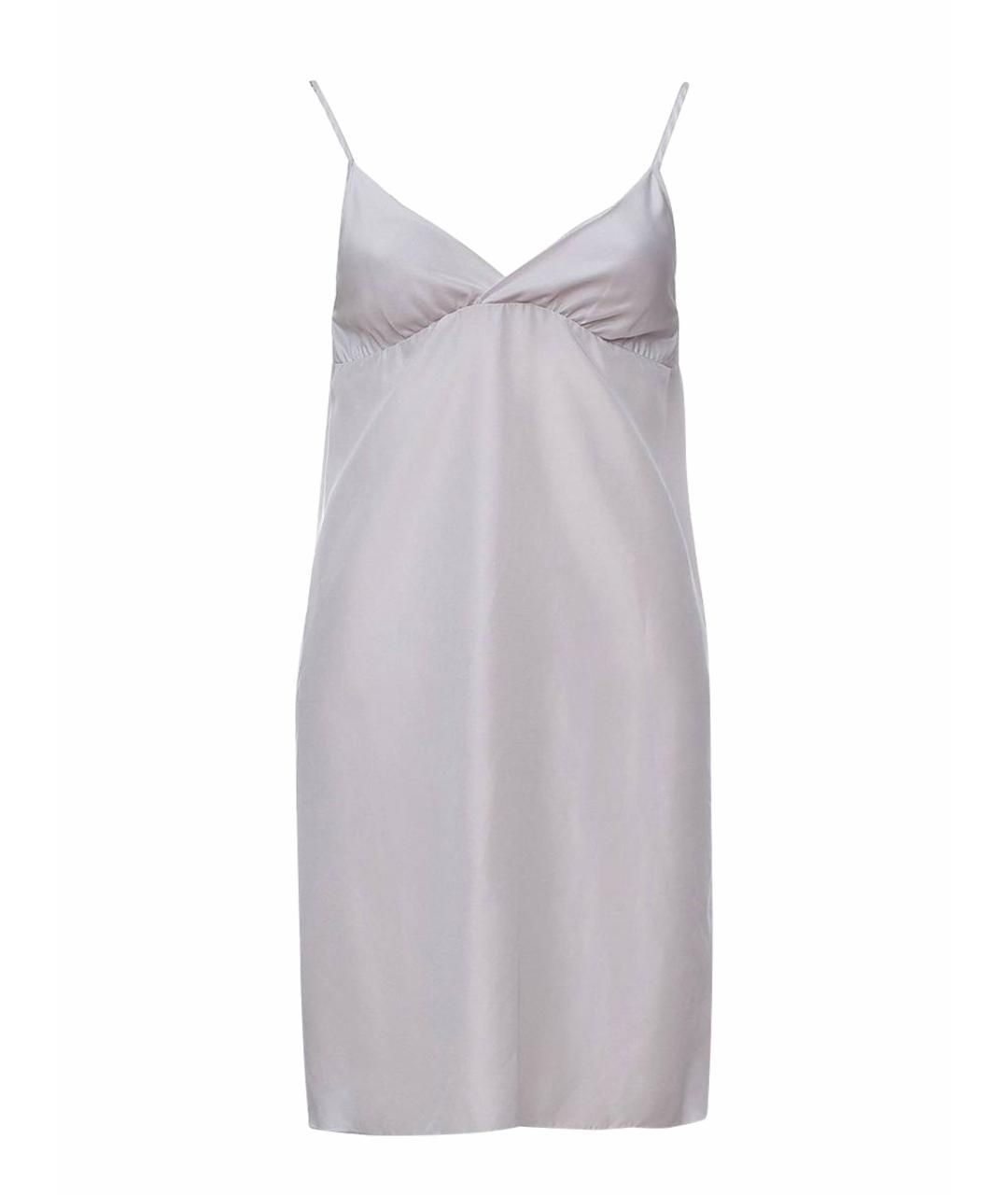LIVIANA CONTI Серое шелковое платье, фото 1