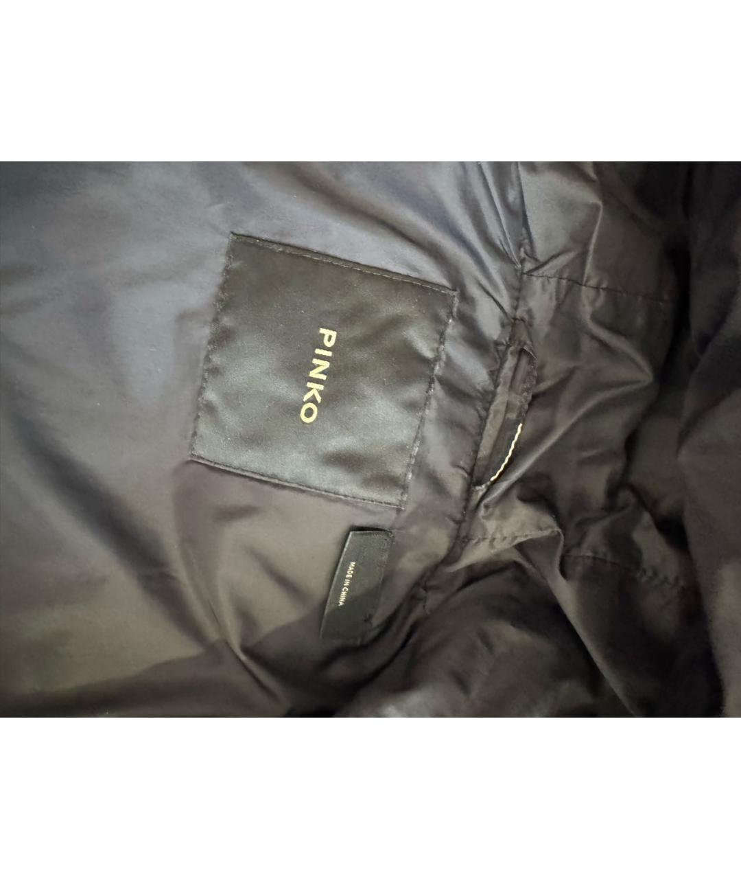 PINKO Черная полиэстеровая куртка, фото 6