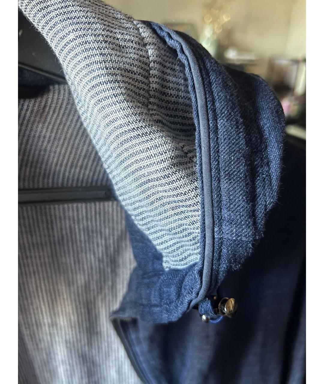 LORO PIANA Синяя льняная куртка, фото 6