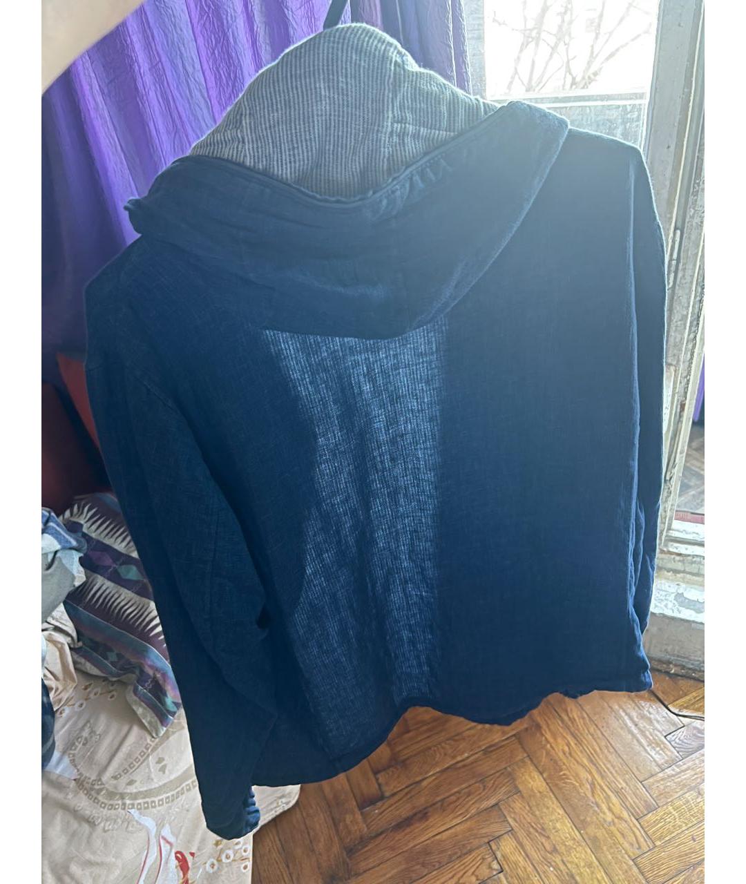 LORO PIANA Синяя льняная куртка, фото 2