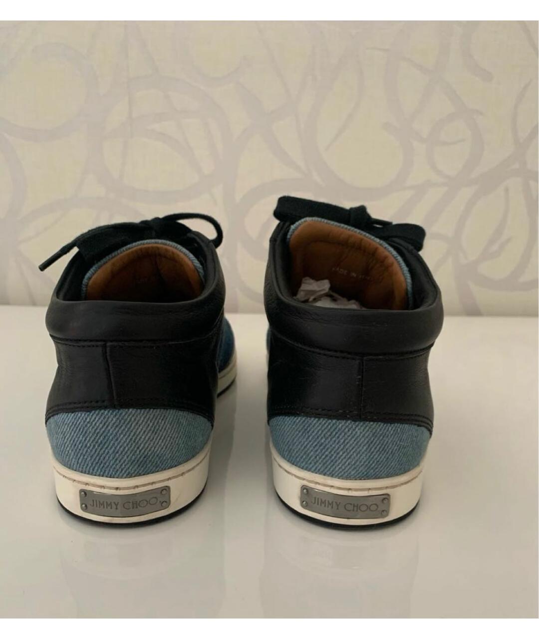 JIMMY CHOO Синие текстильные кеды, фото 3