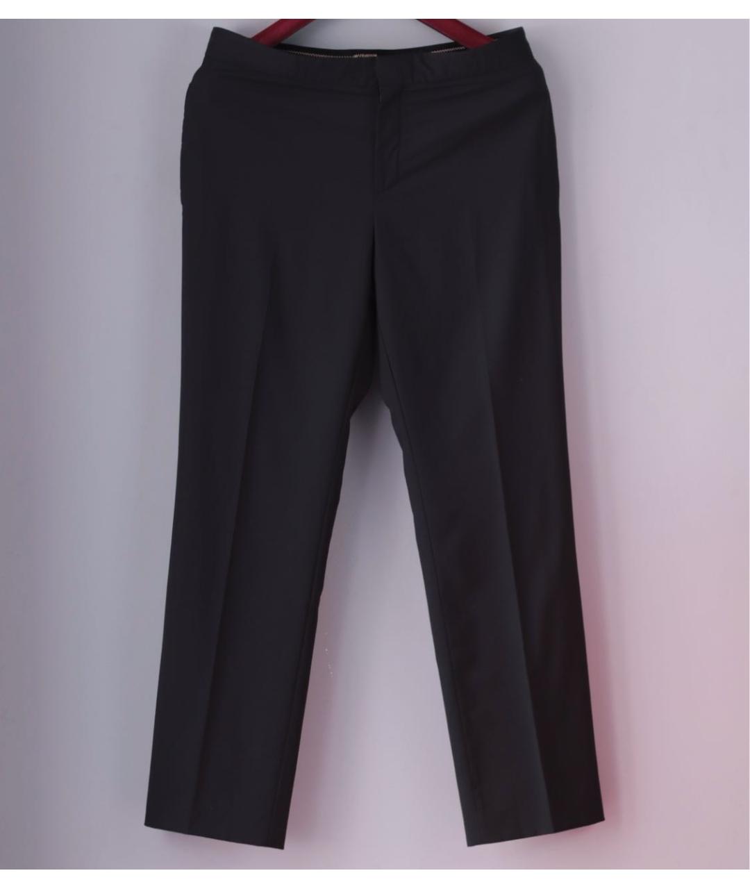 JEAN PAUL GAULTIER Черные шерстяные прямые брюки, фото 7