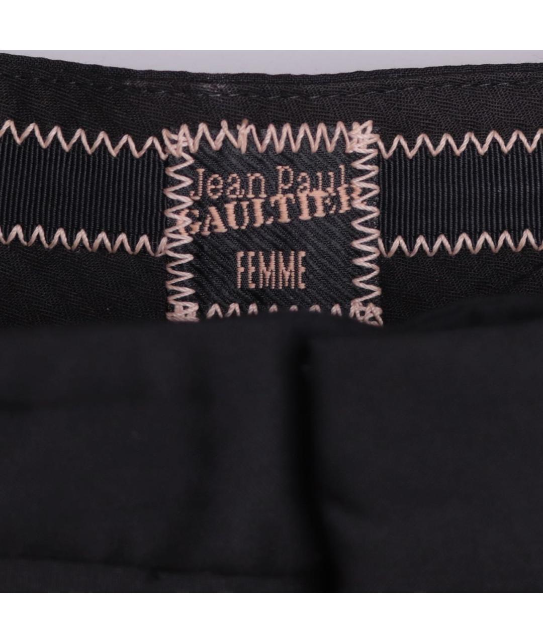 JEAN PAUL GAULTIER Черные шерстяные прямые брюки, фото 3