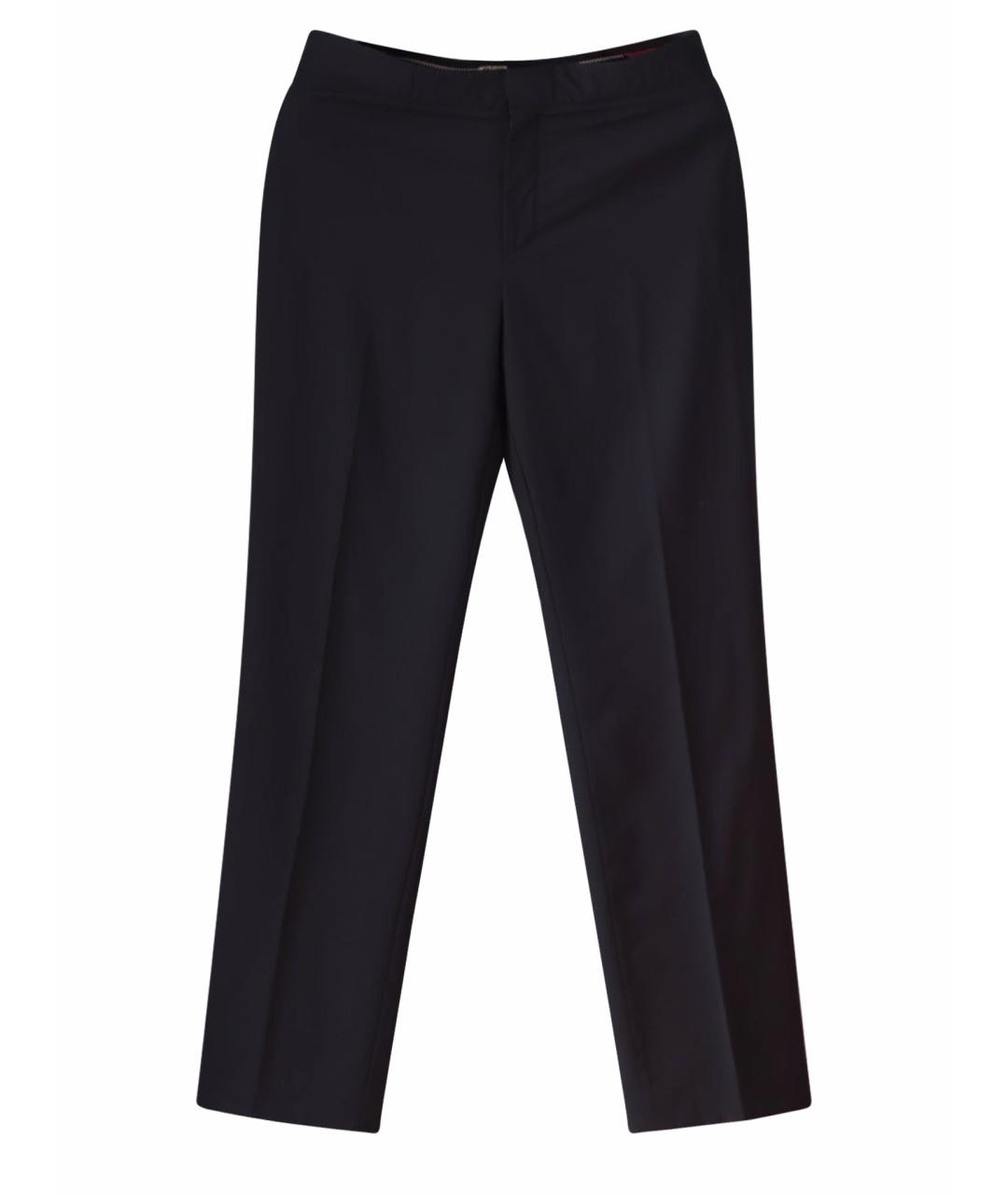 JEAN PAUL GAULTIER Черные шерстяные прямые брюки, фото 1