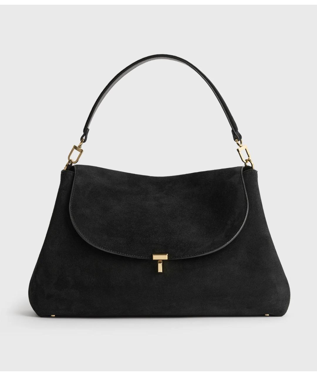 TOTEME Черная замшевая сумка с короткими ручками, фото 3