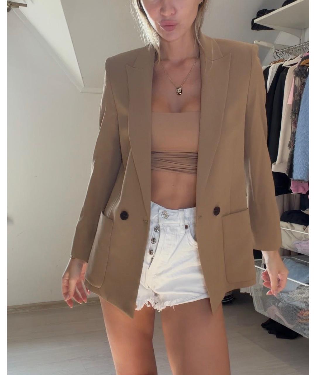 ZADIG & VOLTAIRE Коричневый шелковый жакет/пиджак, фото 5