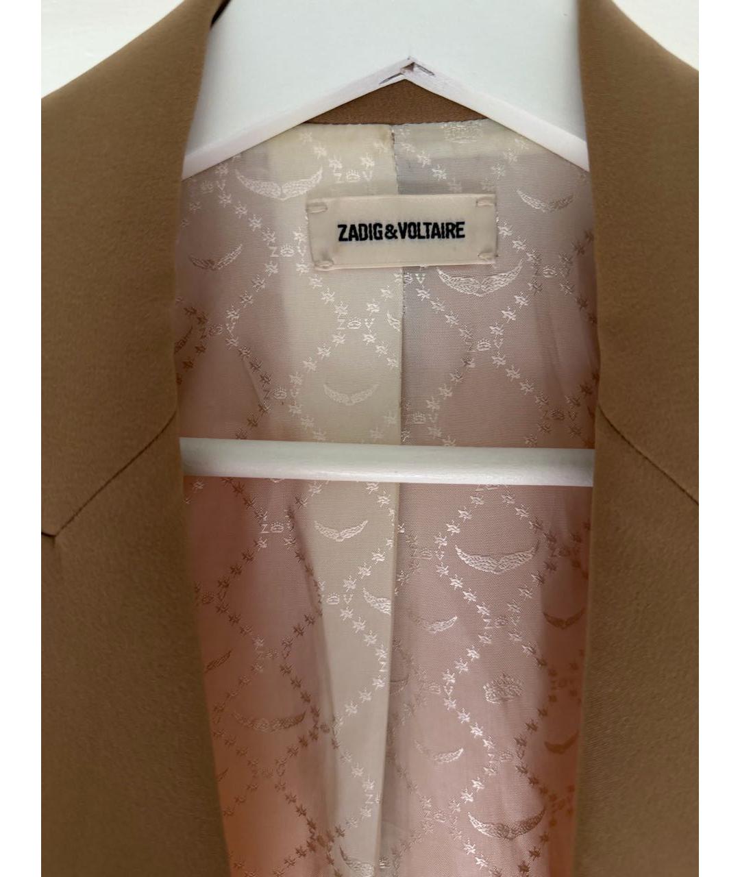 ZADIG & VOLTAIRE Коричневый шелковый жакет/пиджак, фото 3