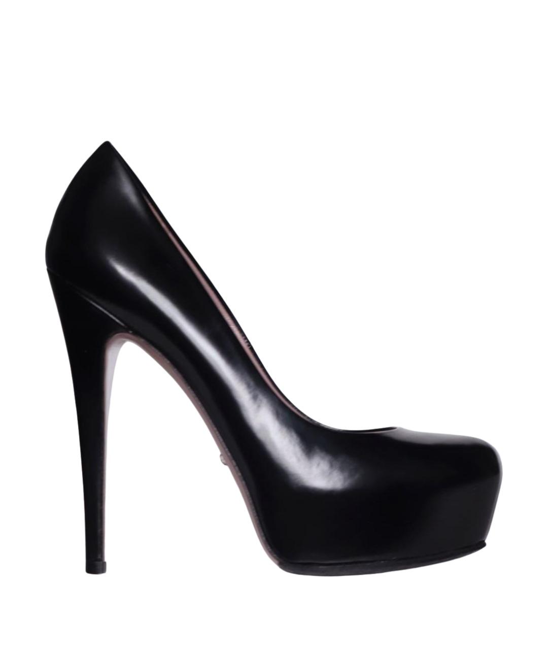 GUCCI Черные кожаные туфли, фото 1