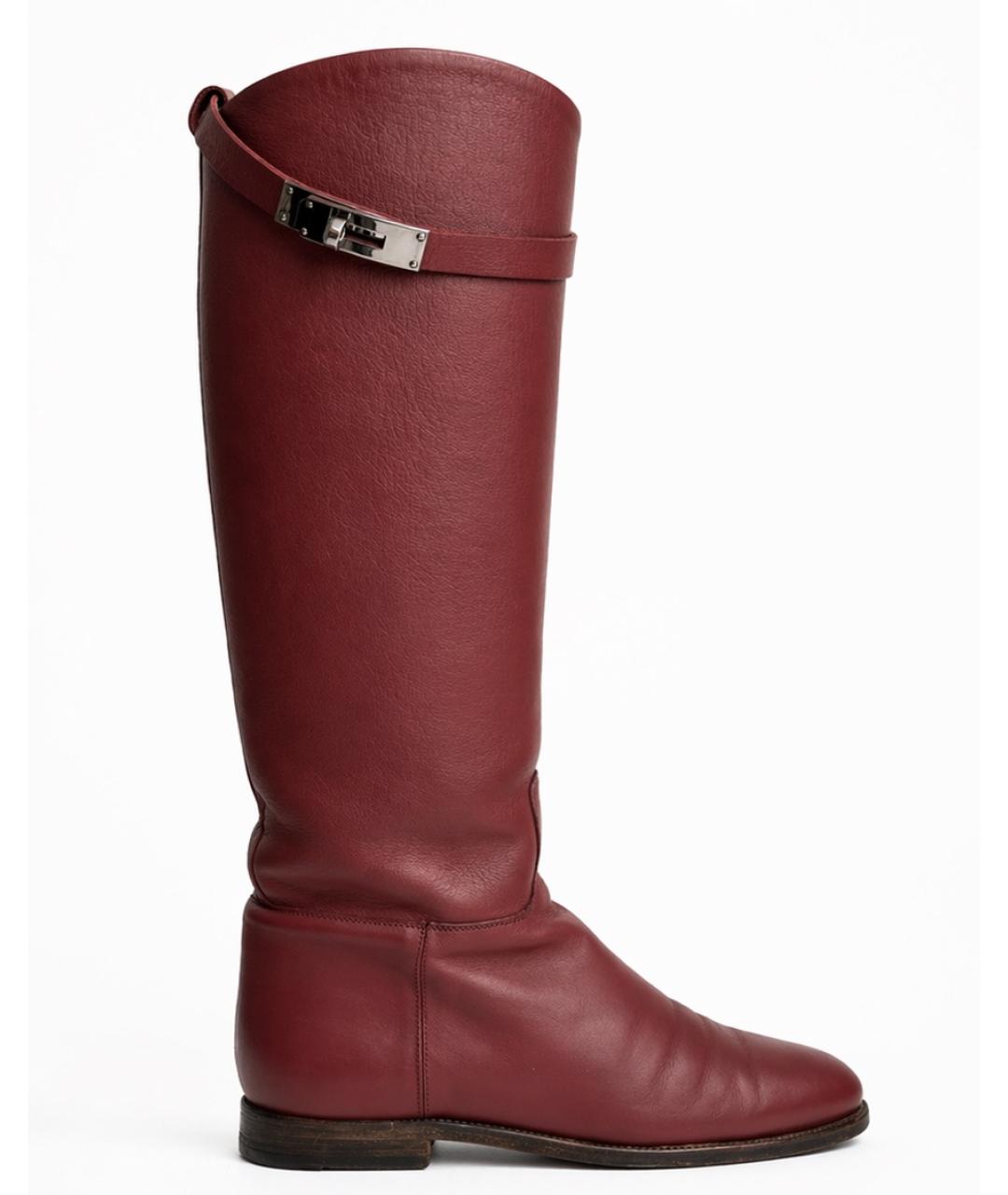 HERMES Коричневые кожаные сапоги, фото 10