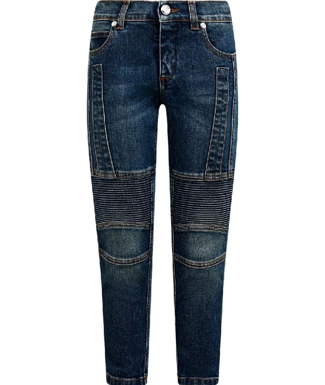 BALMAIN Синие хлопковые детские джинсы, фото 4