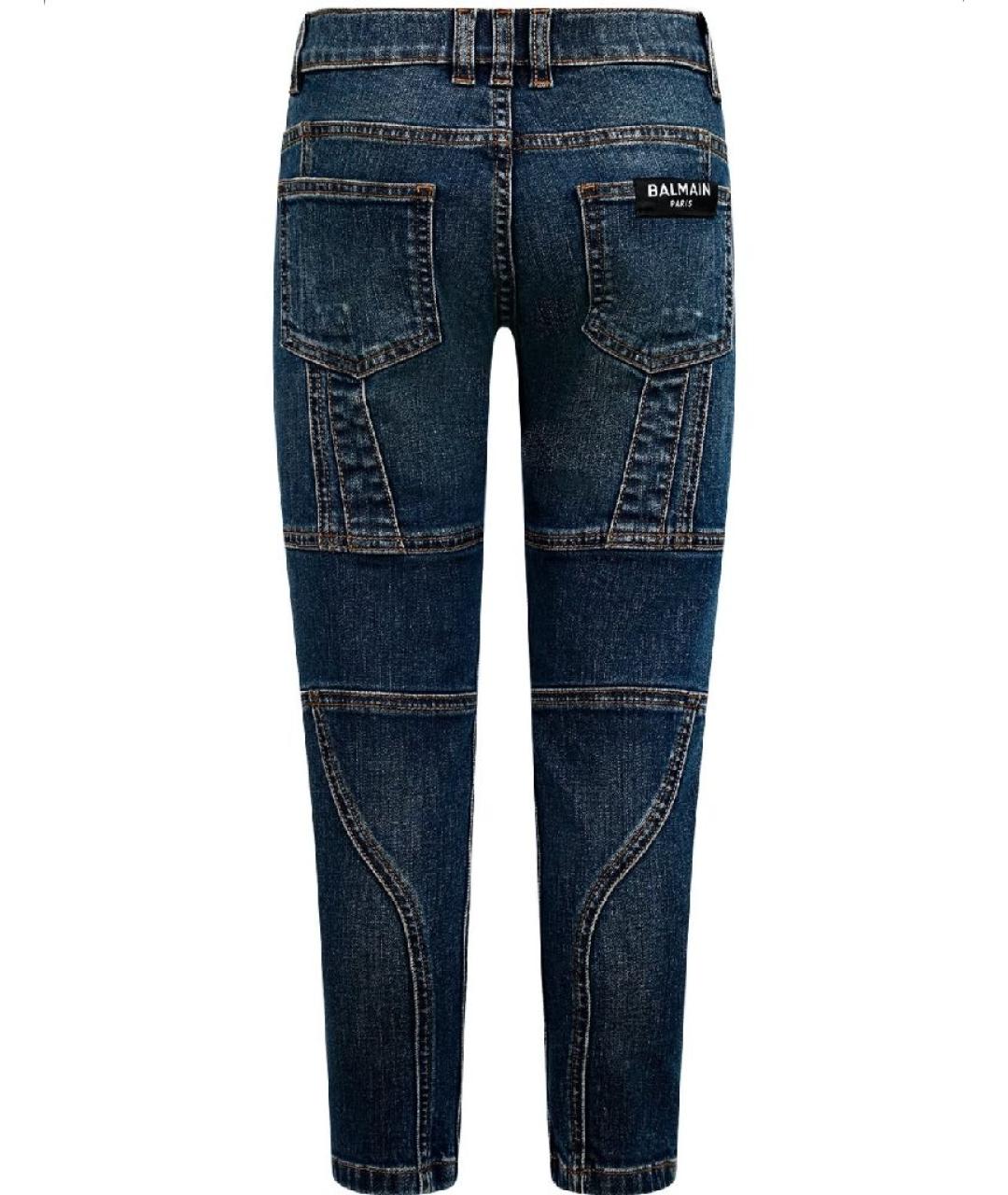 BALMAIN Синие хлопковые детские джинсы, фото 2