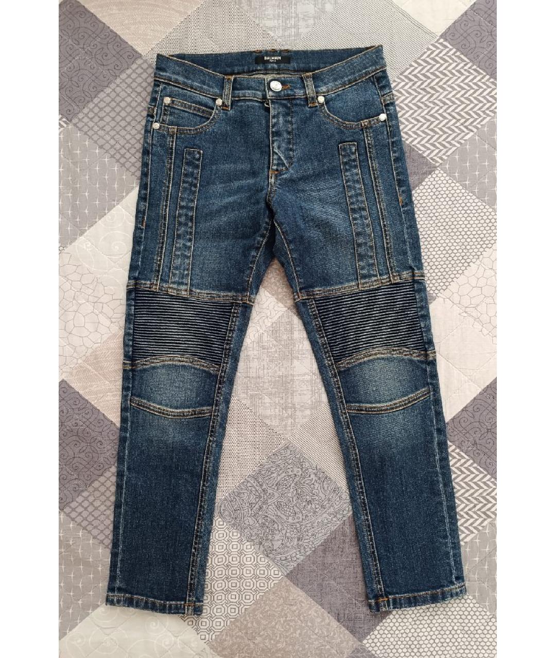 BALMAIN Синие хлопковые детские джинсы, фото 3