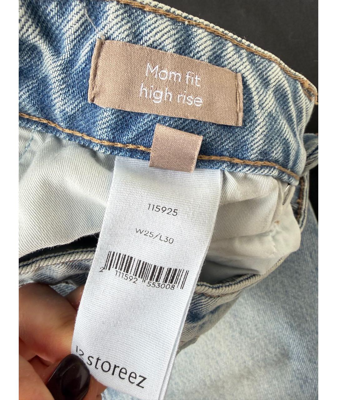 12 STOREEZ Голубые прямые джинсы, фото 3