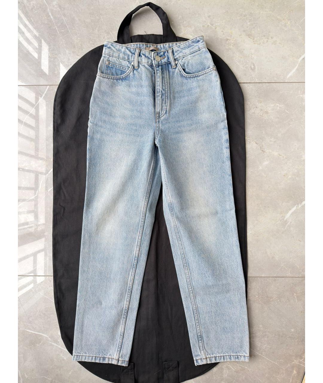 12 STOREEZ Голубые прямые джинсы, фото 4