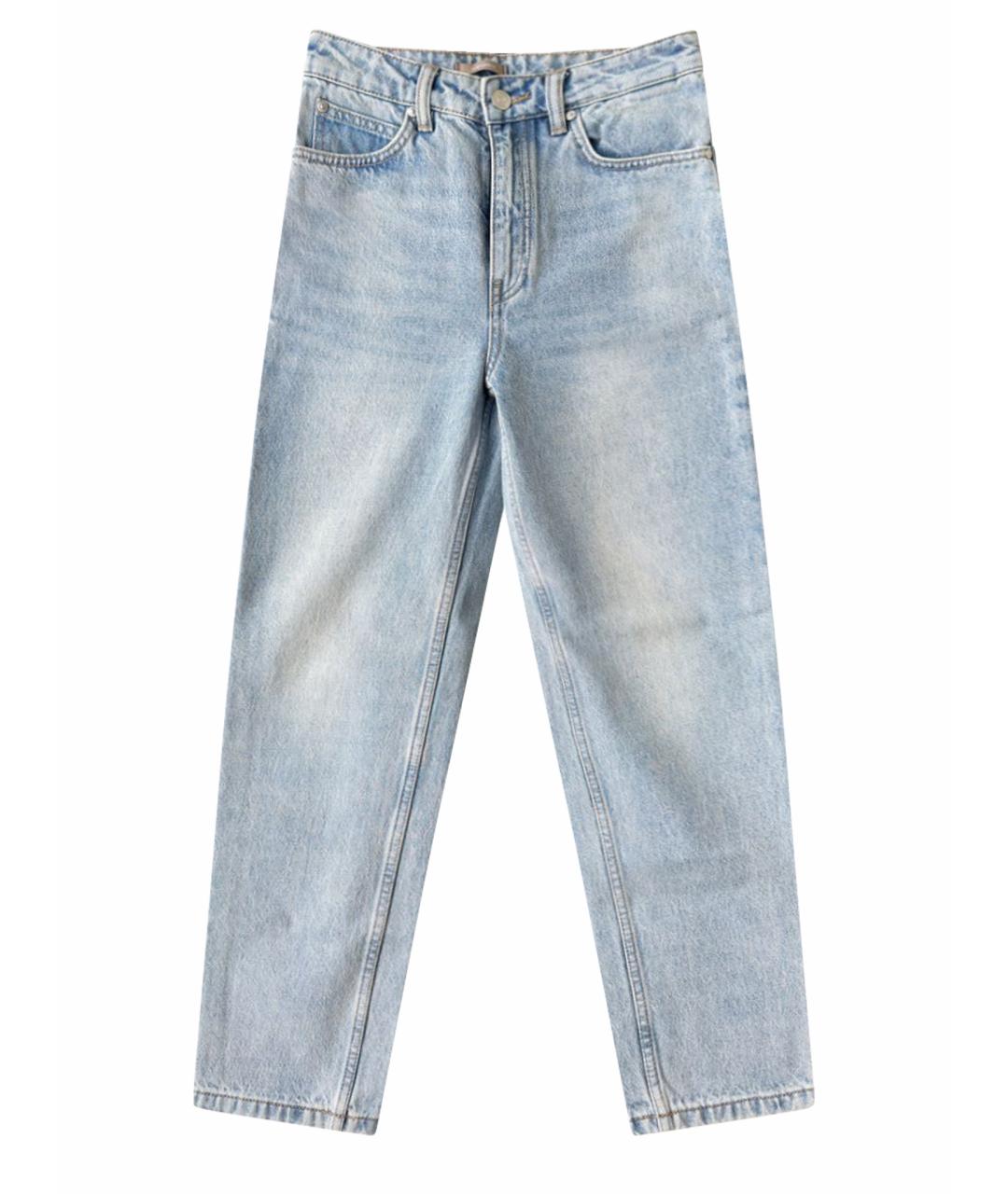 12 STOREEZ Голубые прямые джинсы, фото 1