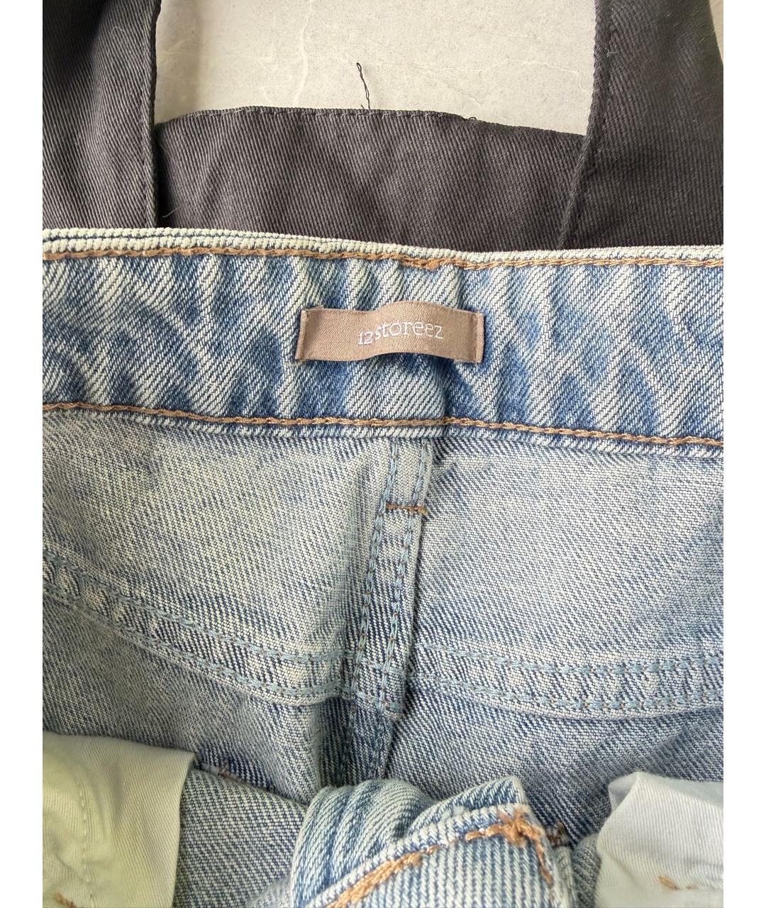 12 STOREEZ Голубые прямые джинсы, фото 2