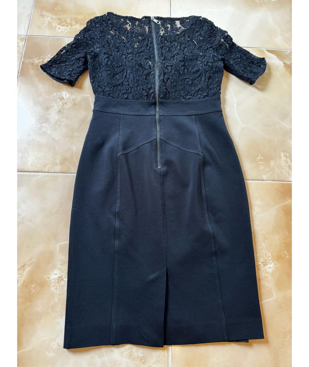 BURBERRY Черное хлопковое коктейльное платье, фото 2