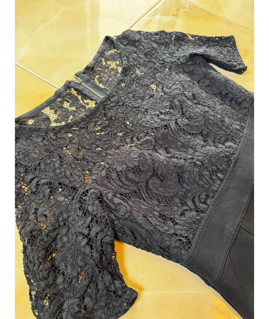 BURBERRY Черное хлопковое коктейльное платье, фото 3