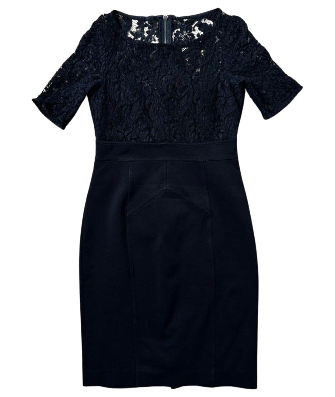 BURBERRY Черное хлопковое коктейльное платье, фото 1