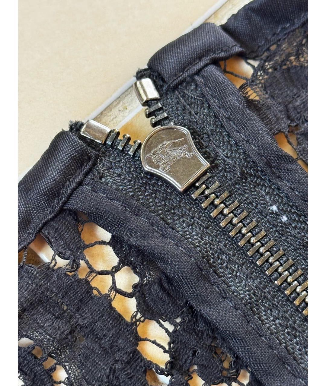 BURBERRY Черное хлопковое коктейльное платье, фото 5