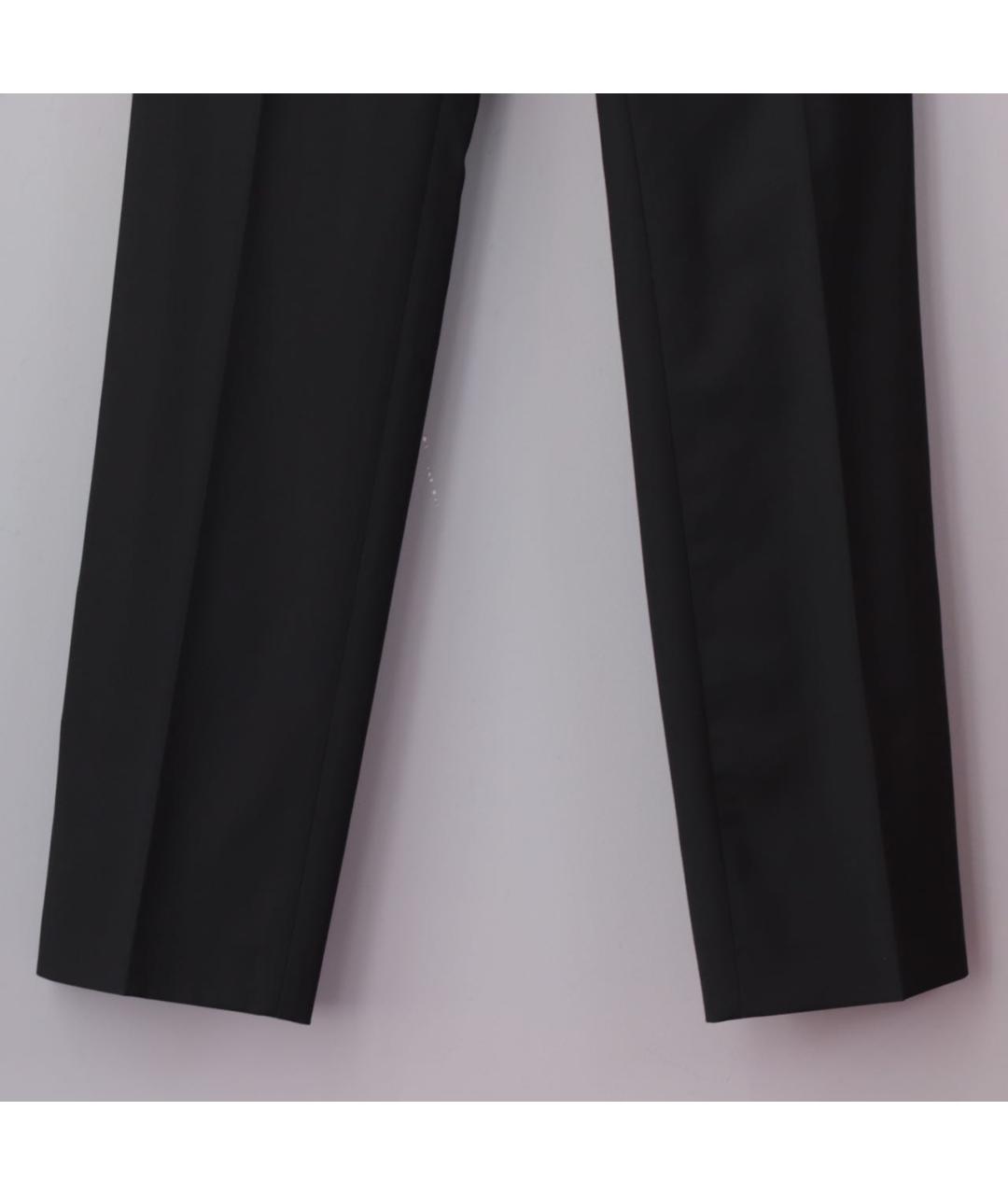 JEAN PAUL GAULTIER Черные шерстяные прямые брюки, фото 4