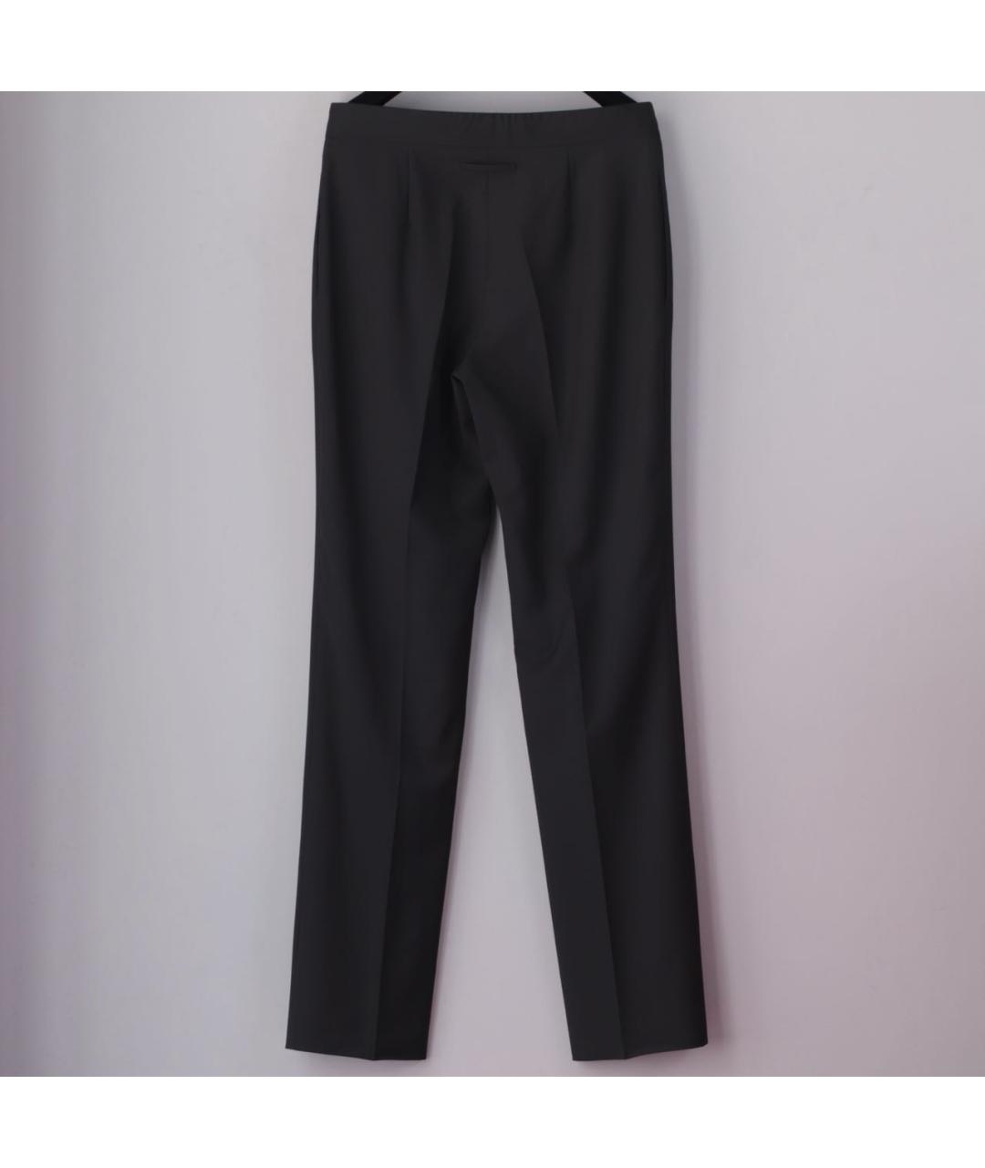 JEAN PAUL GAULTIER Черные шерстяные прямые брюки, фото 2