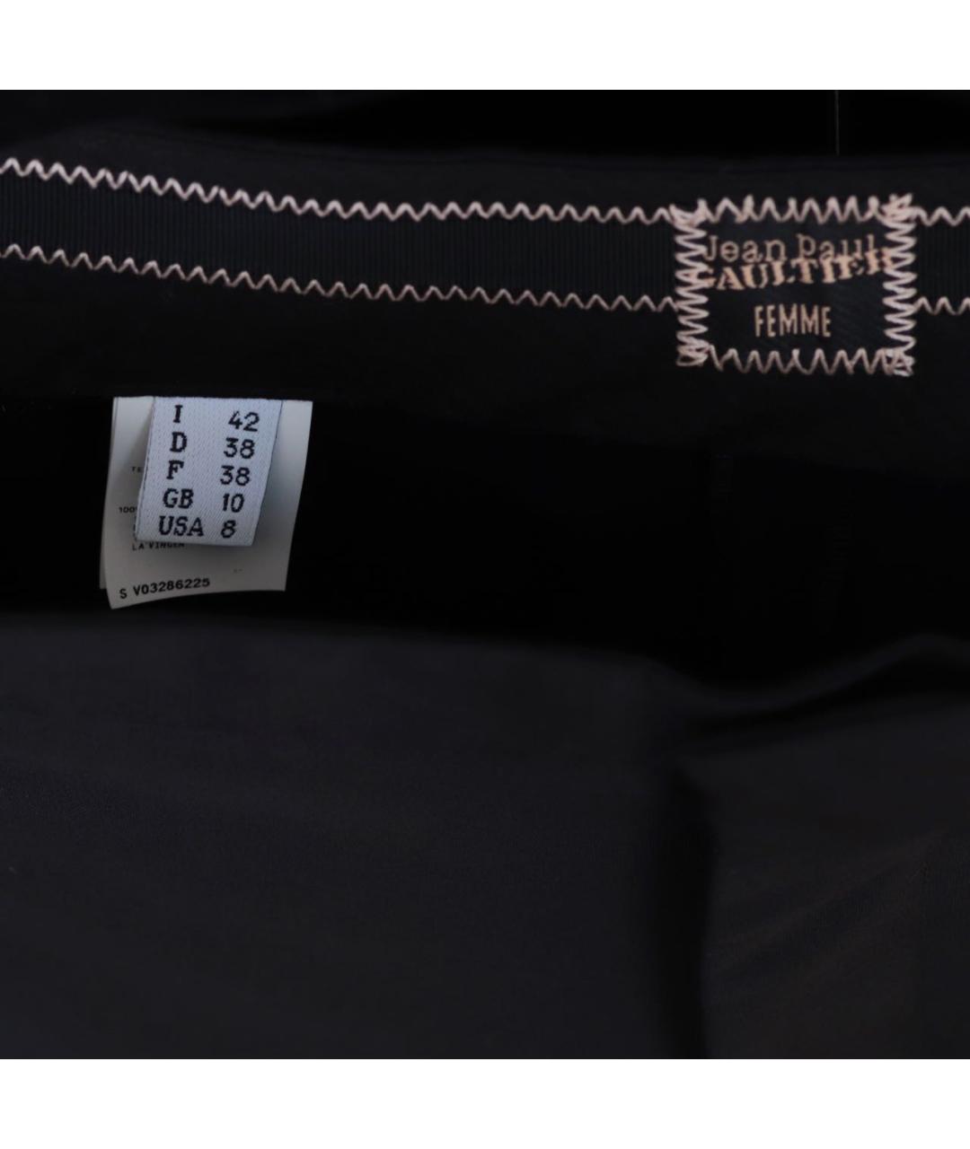 JEAN PAUL GAULTIER Черные шерстяные прямые брюки, фото 6