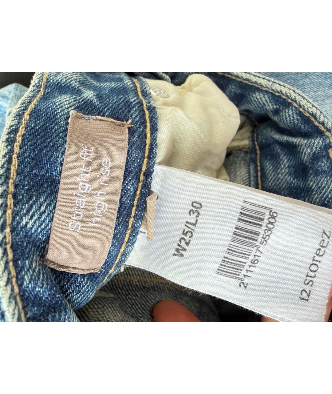 12 STOREEZ Темно-синие прямые джинсы, фото 3