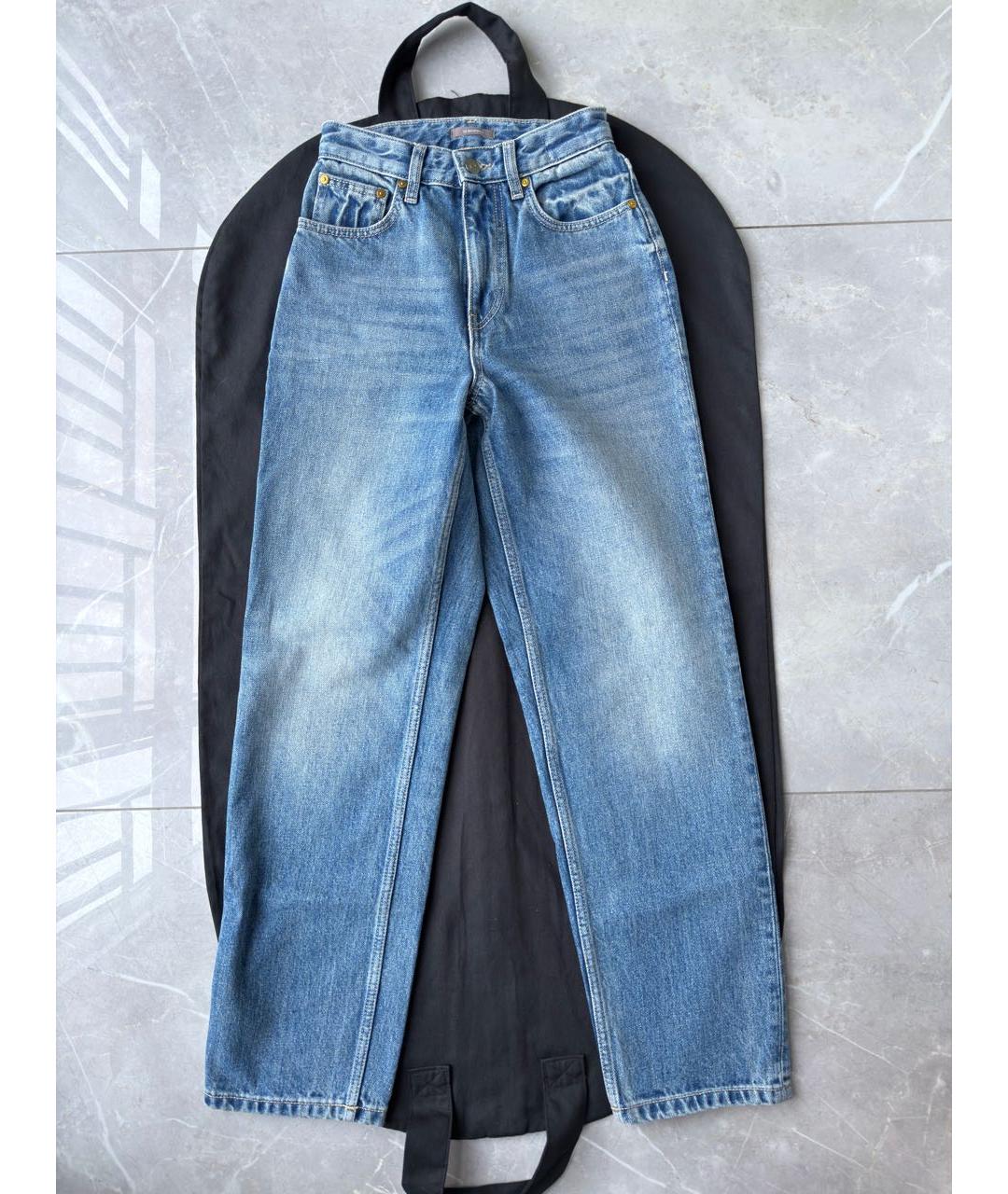 12 STOREEZ Темно-синие прямые джинсы, фото 4