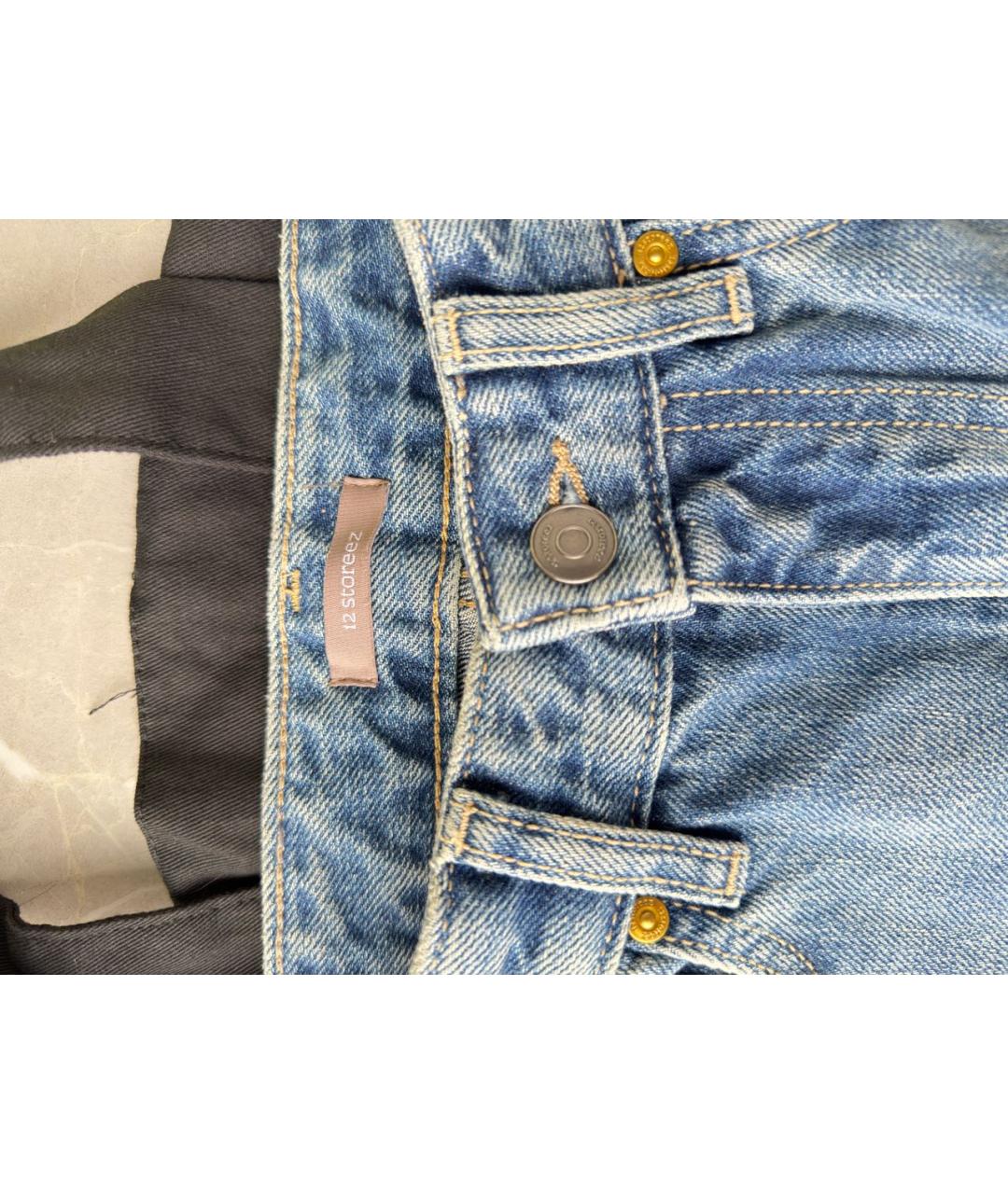 12 STOREEZ Темно-синие прямые джинсы, фото 2