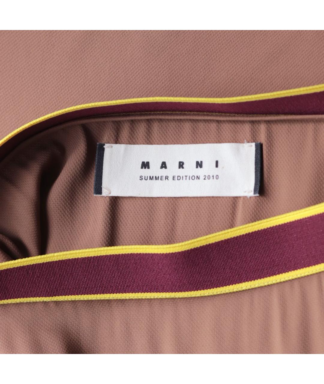 MARNI Бежевая вискозная юбка макси, фото 3